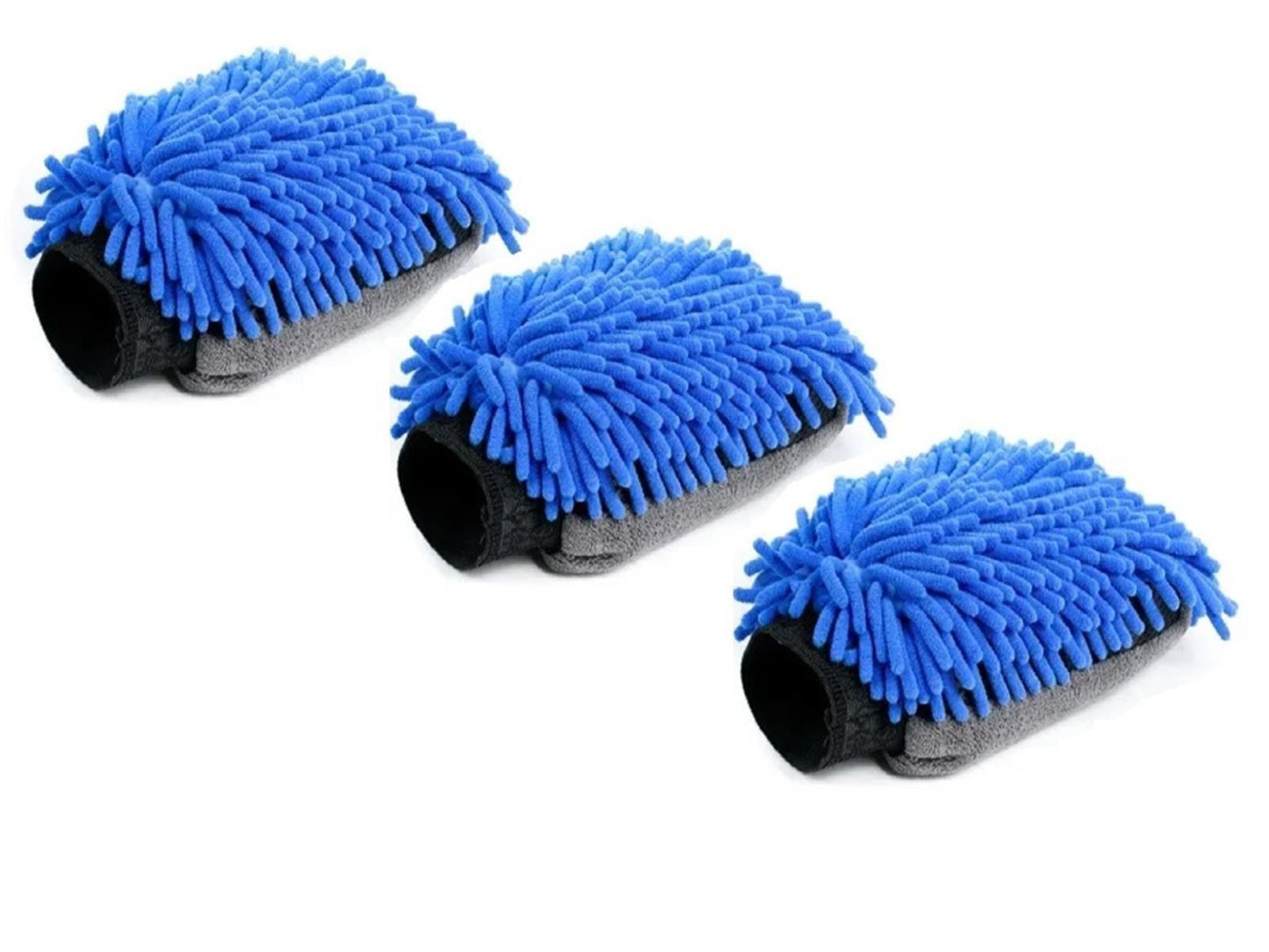 3 x Auto Waschhandschuh Mikrofaser AutowÀsche Reinigung Pflege Trocknentuch