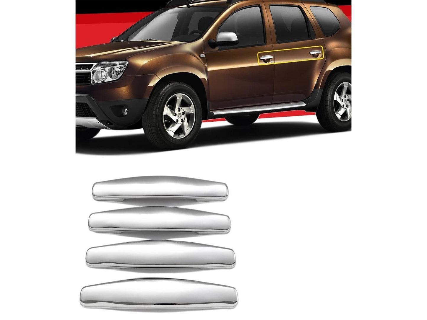Türgriffblenden für Dacia Duster 2018-2024 Edelstahl Silber