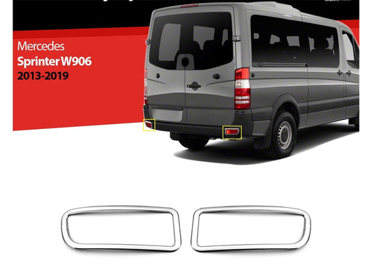 Reflektorrahmen für Mercedes Sprinter W906 FL 2013-2018 Edelstahl Hinten