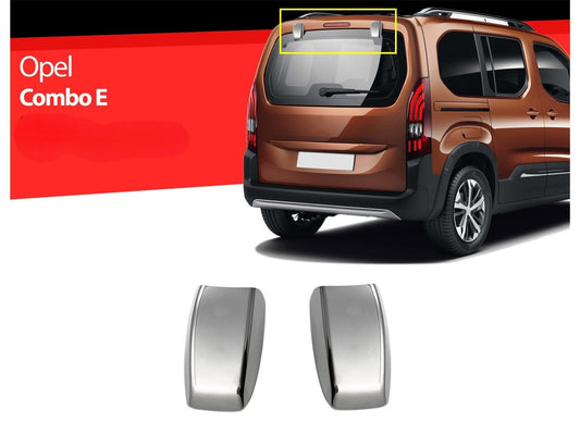 Heckklappe Scharnierabdeckung für Opel Combo E ab 2019 2 tlg Edelstahl Chrom