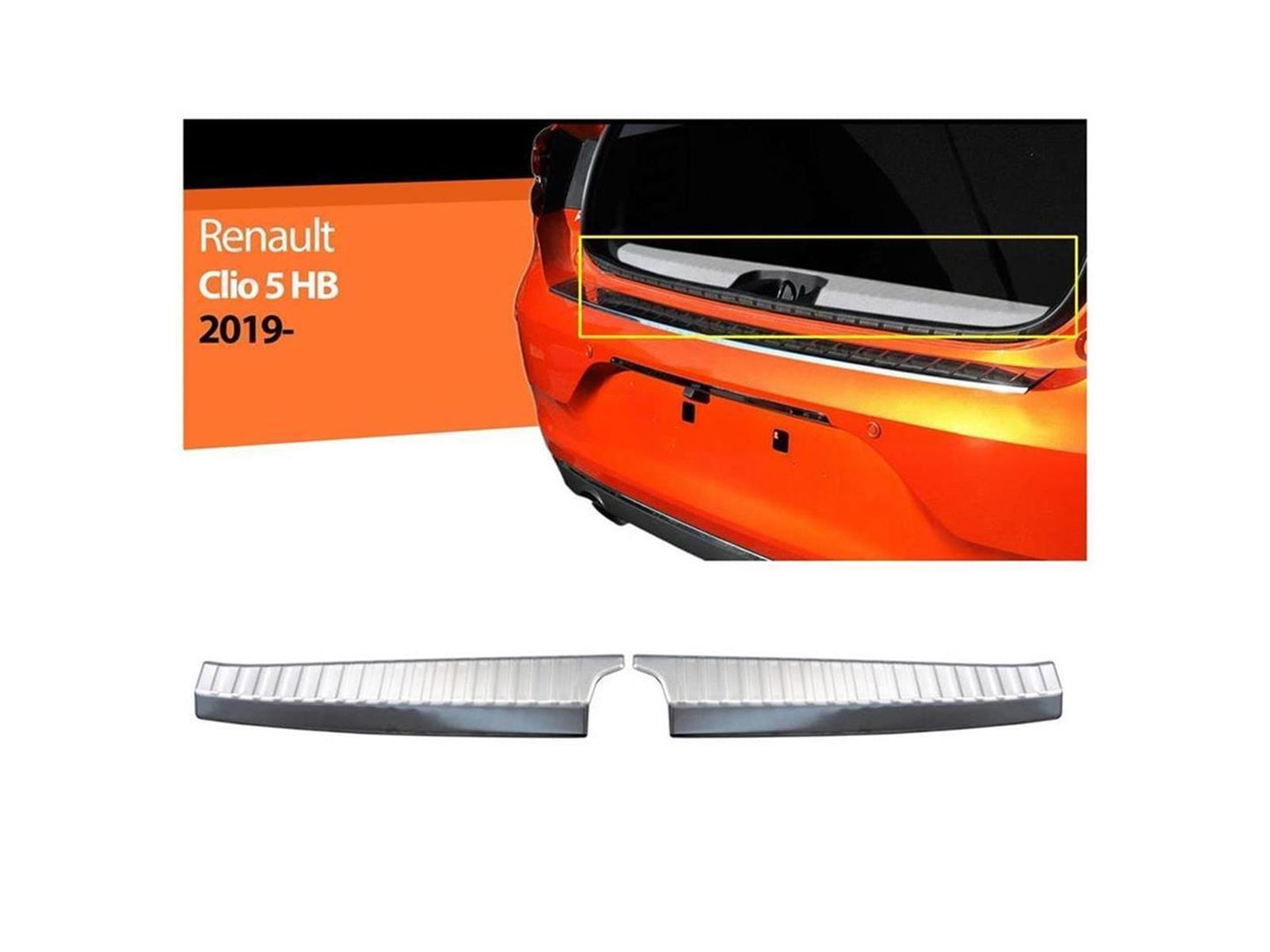 Ladekantenschutz Innen für Renault Clio 5 HB ab 2019 Stoßstangenschutz Edelstahl