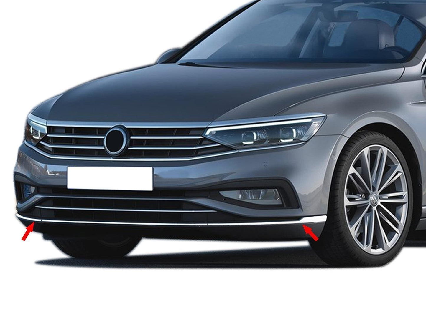 Stoßstangenleisten Vorne Abdeckung Edelstahl für VW Passat B8.5 ab 2019 3 tlg