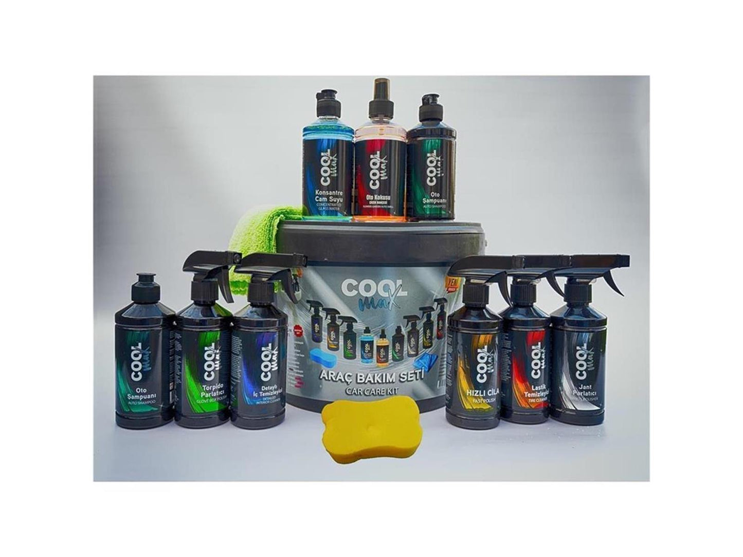 Autowaschset Autoreinigungsset Eimer Felgen Reifen Auto Shampoo Duft 12 teilig