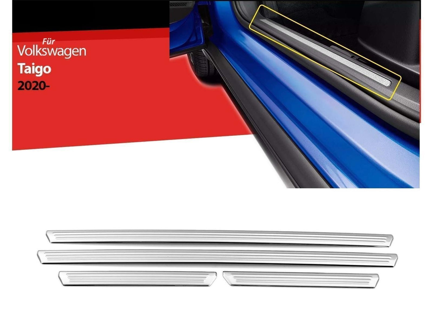 Einstiegsleisten Edelstahl Schutzleisten Innen für Volkswagen Taigo ab 2021 4tlg