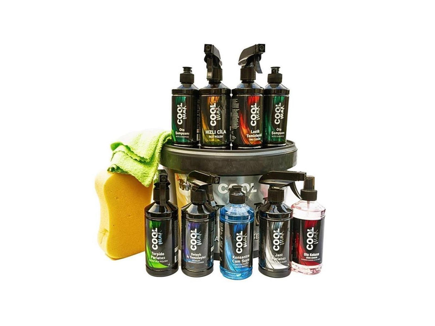 Autowaschset Autoreinigungsset Eimer Felgen Reifen Auto Shampoo Duft 12 teilig