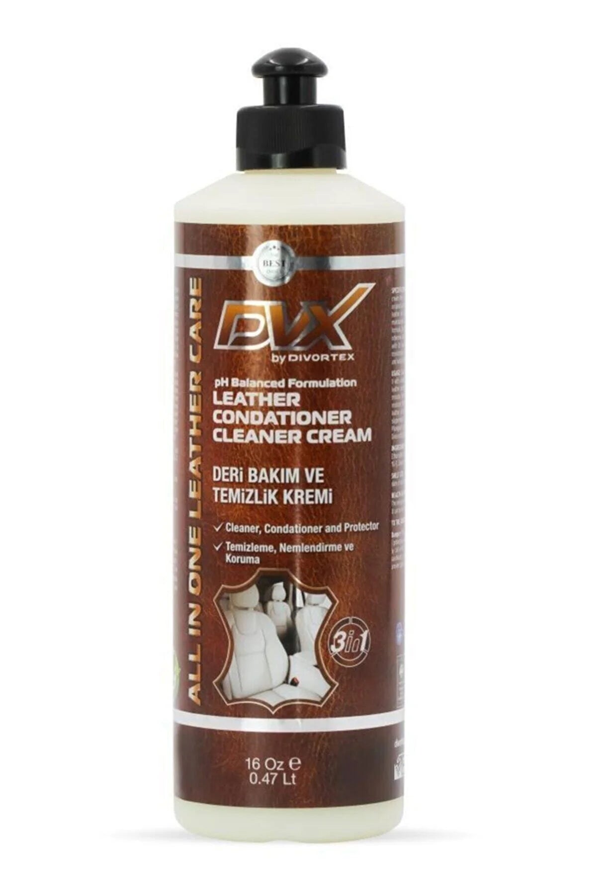 Leder Reinigungsbürste Pfelgecreme 473 ml Autositz Schuh Polster Textil Pferdehaar
