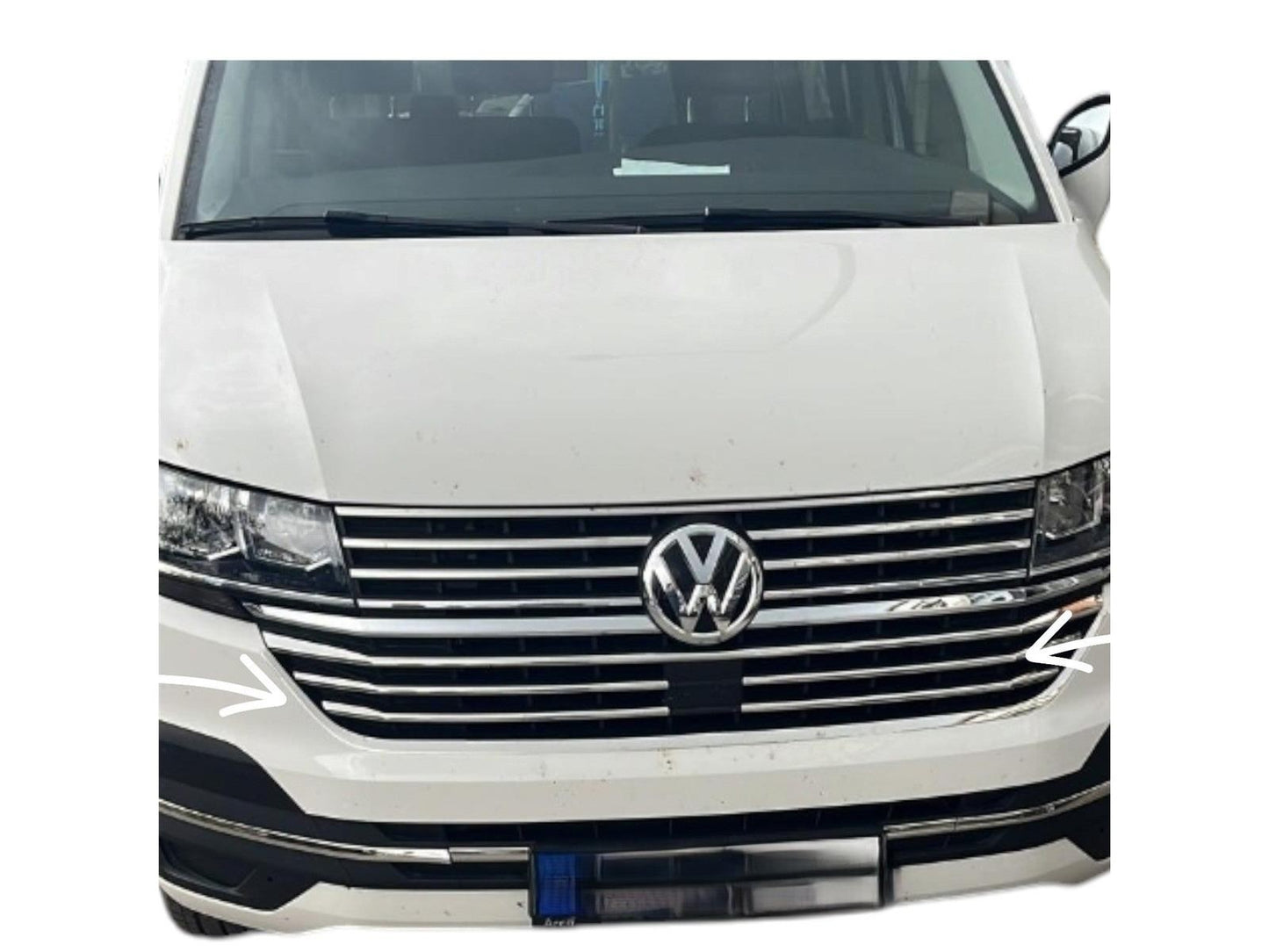 Kühlergrill Leisten für VW T6.1 ab 2019 Stoßstangen Leisten 5 tlg Edelstahl