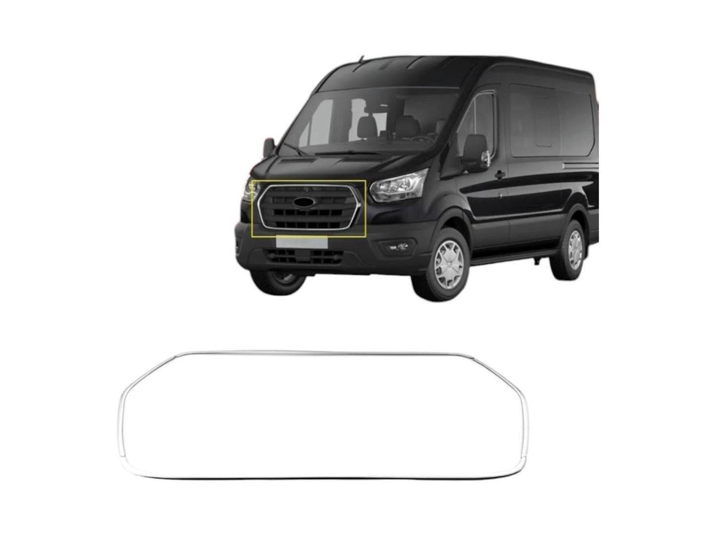 Kühlergrill Leisten für Ford Transit ab 2018 Edelstahl Grillleisten 4 tlg