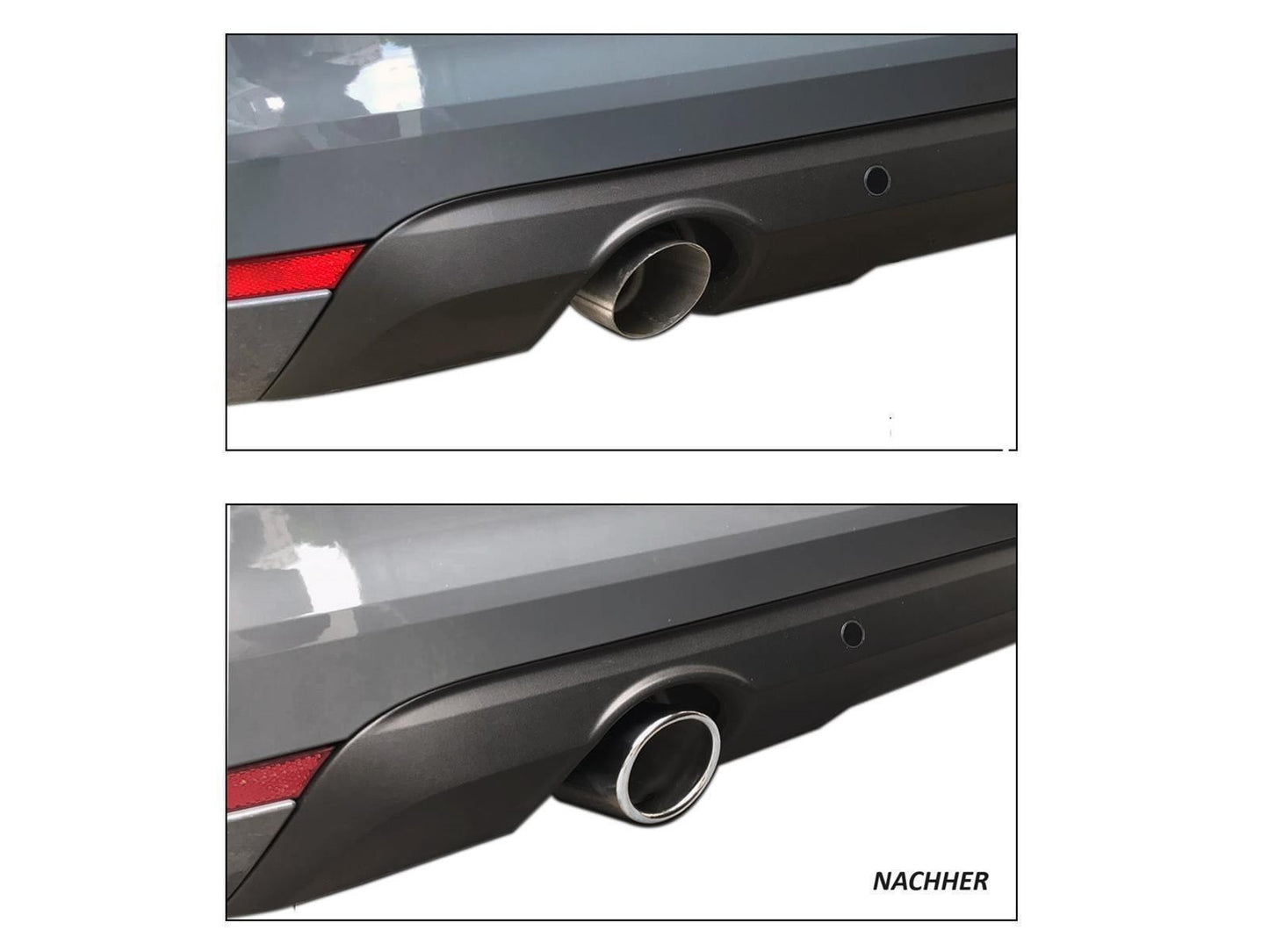 Endrohr Auspuffblende Edelstahl Chrom für Renault Clio 5 HB ab 2019