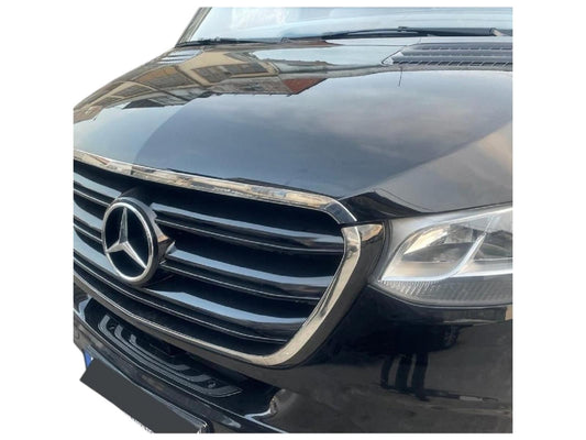 Kühlergrill Rahmen für Mercedes Sprinter W907 ab 2018 Edelstahl 4 tlg Silber