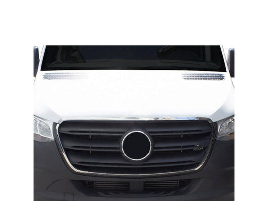 Kühlergrill Rahmen für Mercedes Sprinter W907 ab 2018 Edelstahl 4 tlg Silber