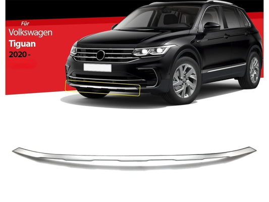 Stoßstangenleiste Vorne Abdeckung Edelstahl Matt für VW Tiguan 2020-24 Allspace