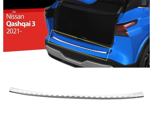 Ladekantenschutz Stoßstangenschutz Edelstahl Chrom für Nissan Qashqai ab 2021