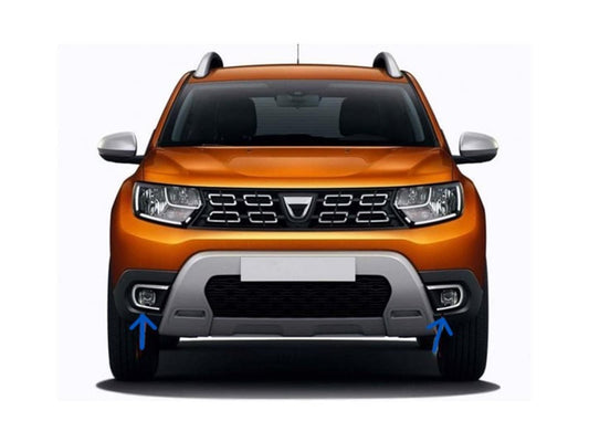Nebelscheinwerfer Reflektorrahmen für Dacia Duster 2018-2024 Edelstahl Silber