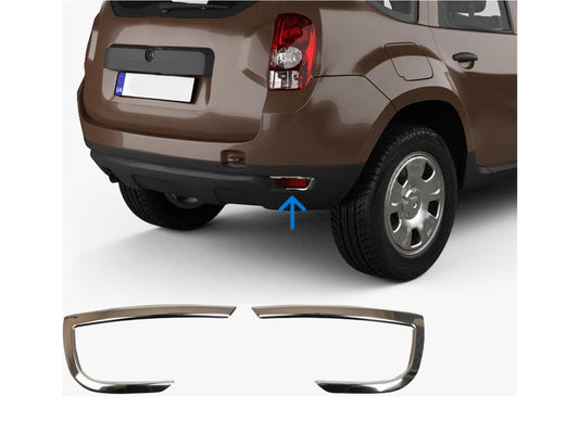 Reflektorrahmen für Dacia Duster 2018-2023 Nebelscheinwerfer 2 tlg Edelstahl
