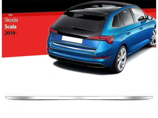 Kofferraumleiste Heckklappenleiste für Skoda Scala ab 2019 Edelstahl Chrom