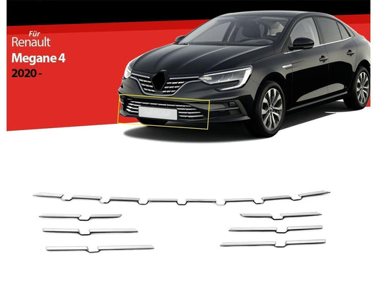 Stoßstangenleisten Abdeckung Edelstahl für Renault Megane 4 Limo SD ab 2020 7tlg