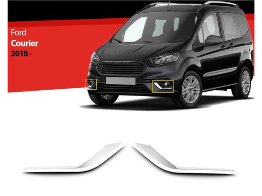 Nebelscheinwerfer Leiste für Ford Tourneo Courier 2018-2023 Edelstahl 2 tlg