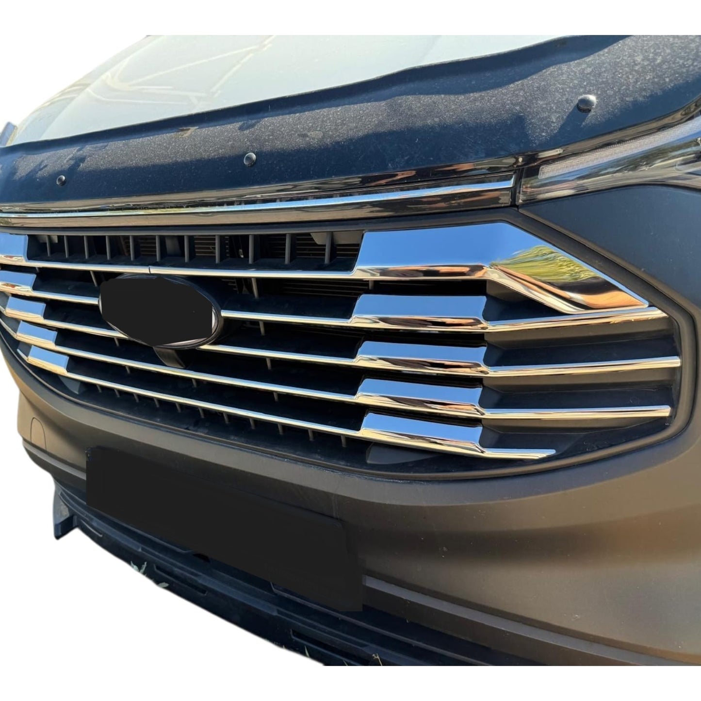 Kühlergrill Leisten für Ford Transit Custom ab 2023 Chrom Grillleisten 9 tlg