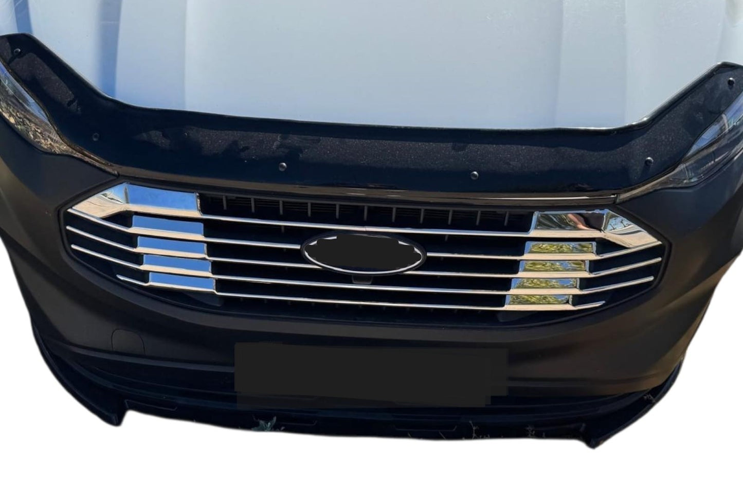 Kühlergrill Leisten für Ford Transit Custom ab 2023 Chrom Grillleisten 9 tlg