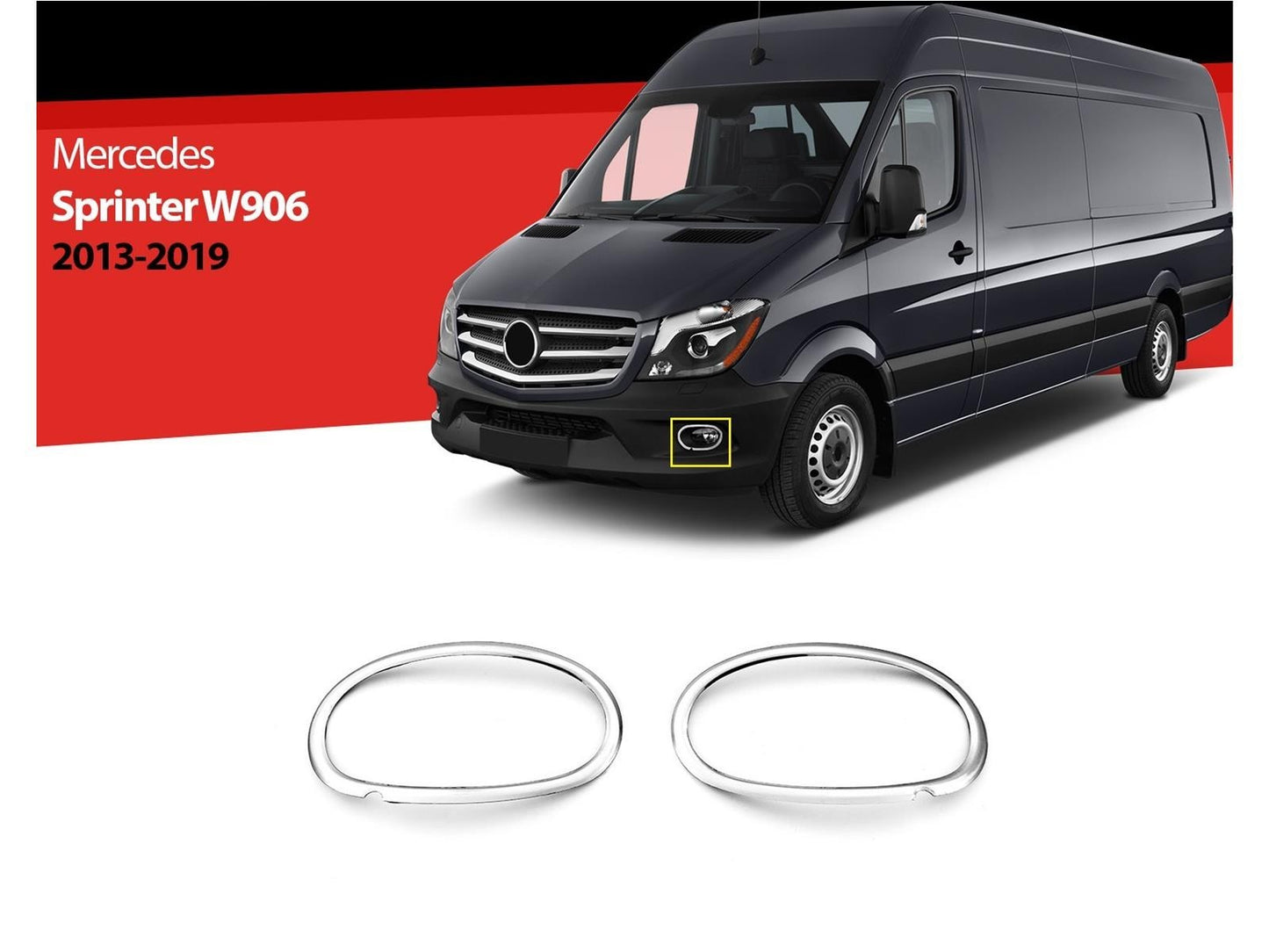 Nebelscheinwerfer Leiste für Mercedes Sprinter W906 FL 2013-2018 Edelstahl