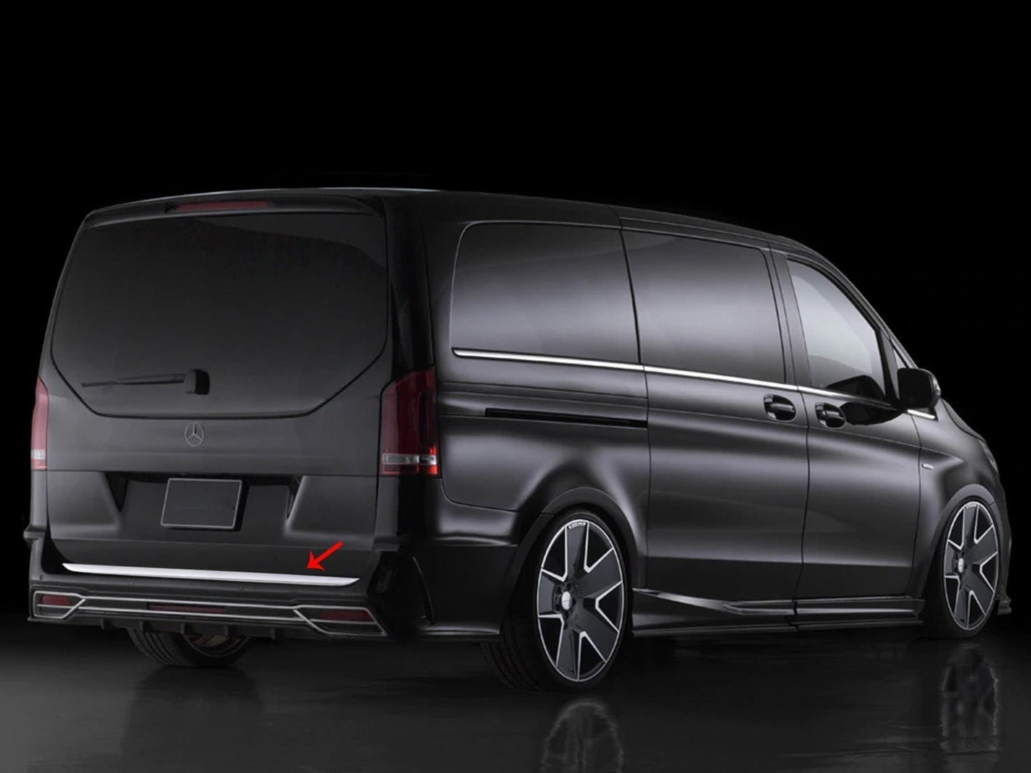 Kofferraumleiste Heckklappenleiste für Mercedes Vito W447 ab 2014 Edelstahl