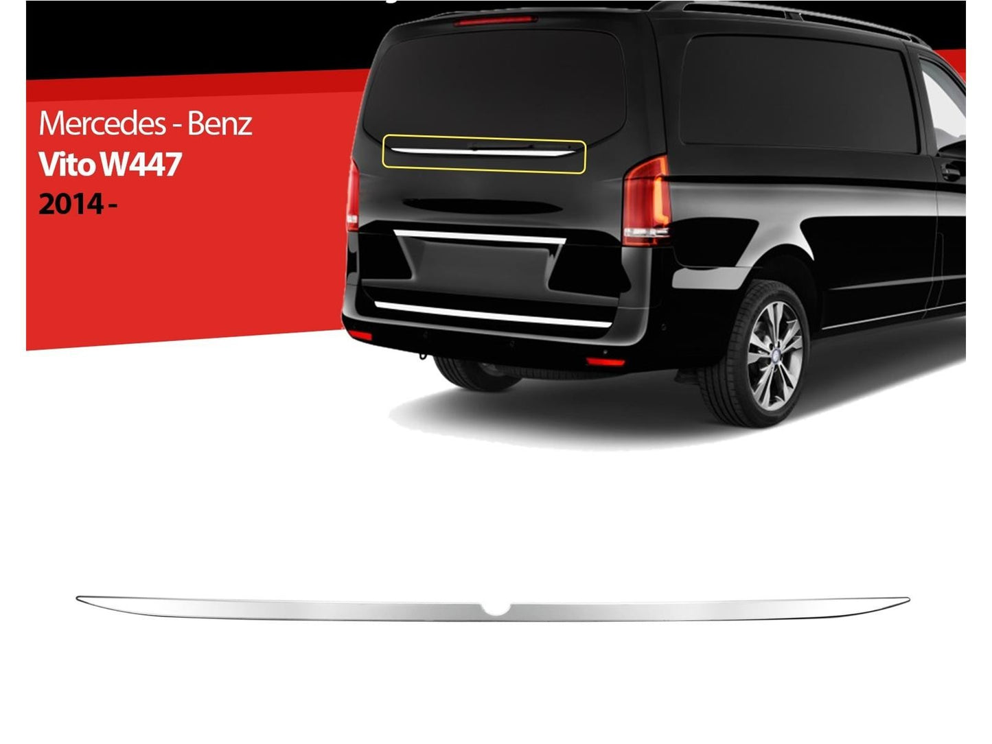 Kofferraum Heckscheibe Fensterscheibe Leiste für Mercedes Vito W447 2014-2024
