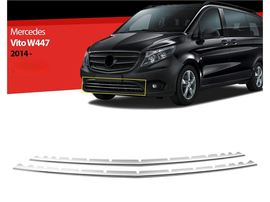 Stoßstangenleiste Kühlergrill Leiste für Mercedes Vito W447 2014-19 2 tlg