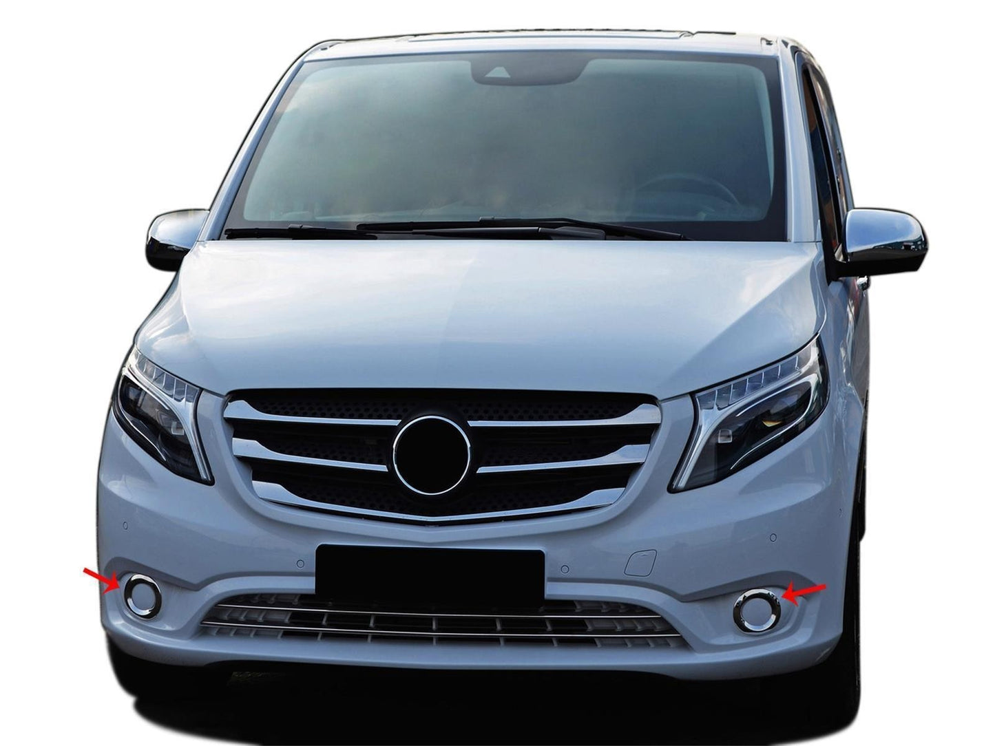 Nebelscheinwerferrahmen Nebelscheinwerfer für Mercedes Vito W447 2014-2020 2 tlg