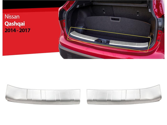 Ladekantenschutz Innen für Nissan Qashqai 2014-2017 Edelstahl Stoßstangenschutz