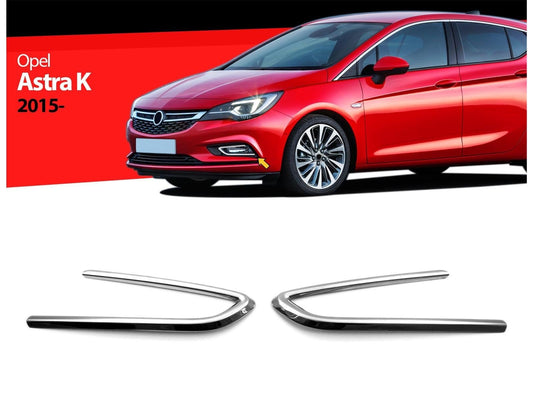 Nebelscheinwerferblenden für Opel Astra K ab 2015 Edelstahl 2 tlg