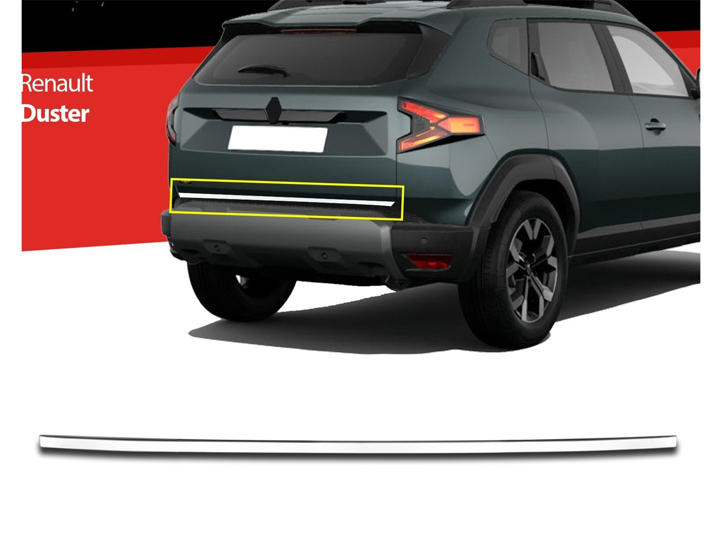 Kofferraumleiste Heckklappenleiste für Dacia /Renault Duster ab 2024 Edelstahl