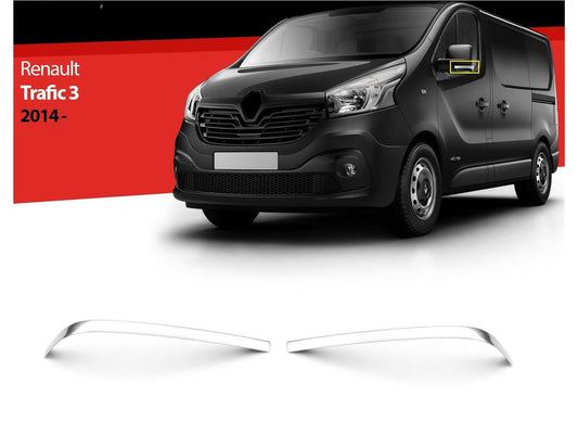 Spiegelleiste für Renault Trafic 2015-2020 Edelstahl Zierleiste 2 tlg