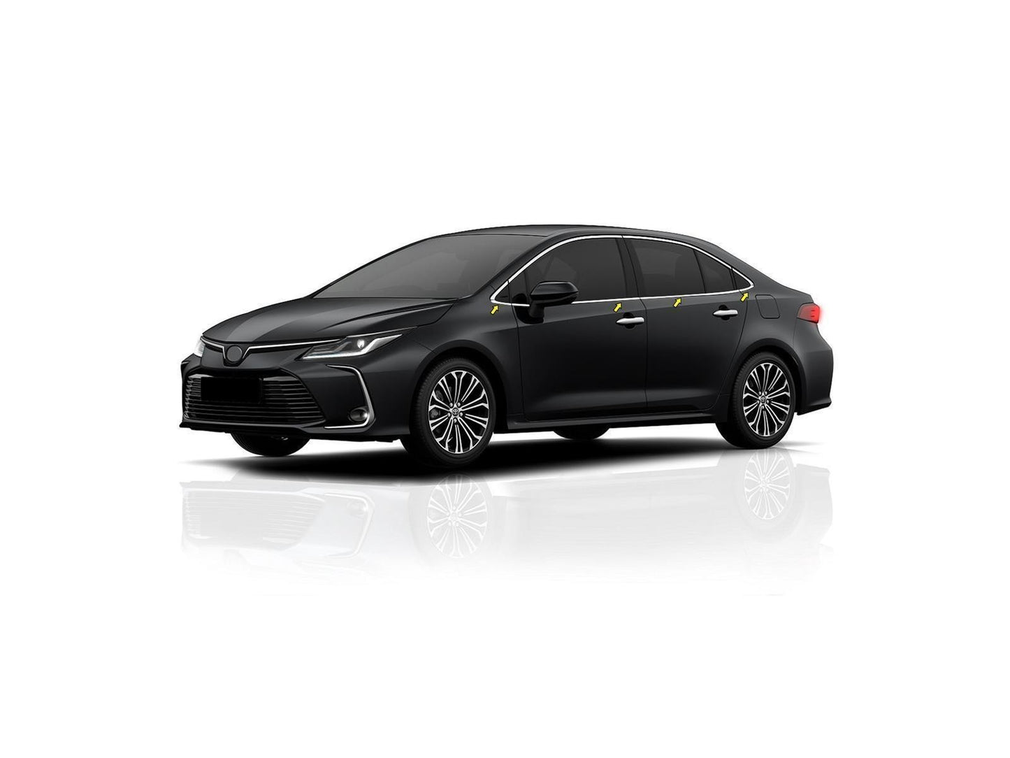 Fensterleisten Zierleisten für Toyota Corolla ab 2019 8 tlg Edelstahl Chrom