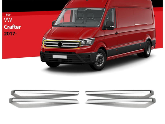 Kühlergrill Leisten für VW Crafter ab 2017 4 tlg Edelstahl Grillleisten