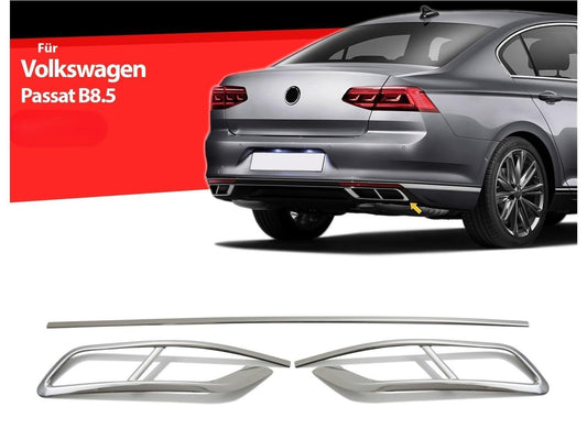 Auspuffblende Abdeckung Diffusor Leiste für VW Passat B8.5 ab 2019 R Line Still 3 tlg