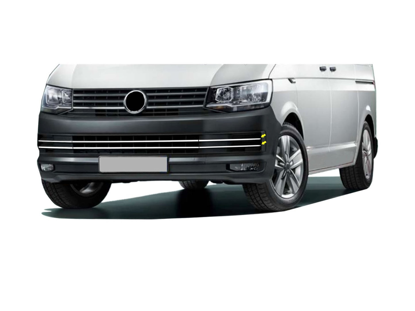 Kühlergrill Leisten für VW T6 Transporter 2015-2019 Stoßstange 6 tlg Edelstahl