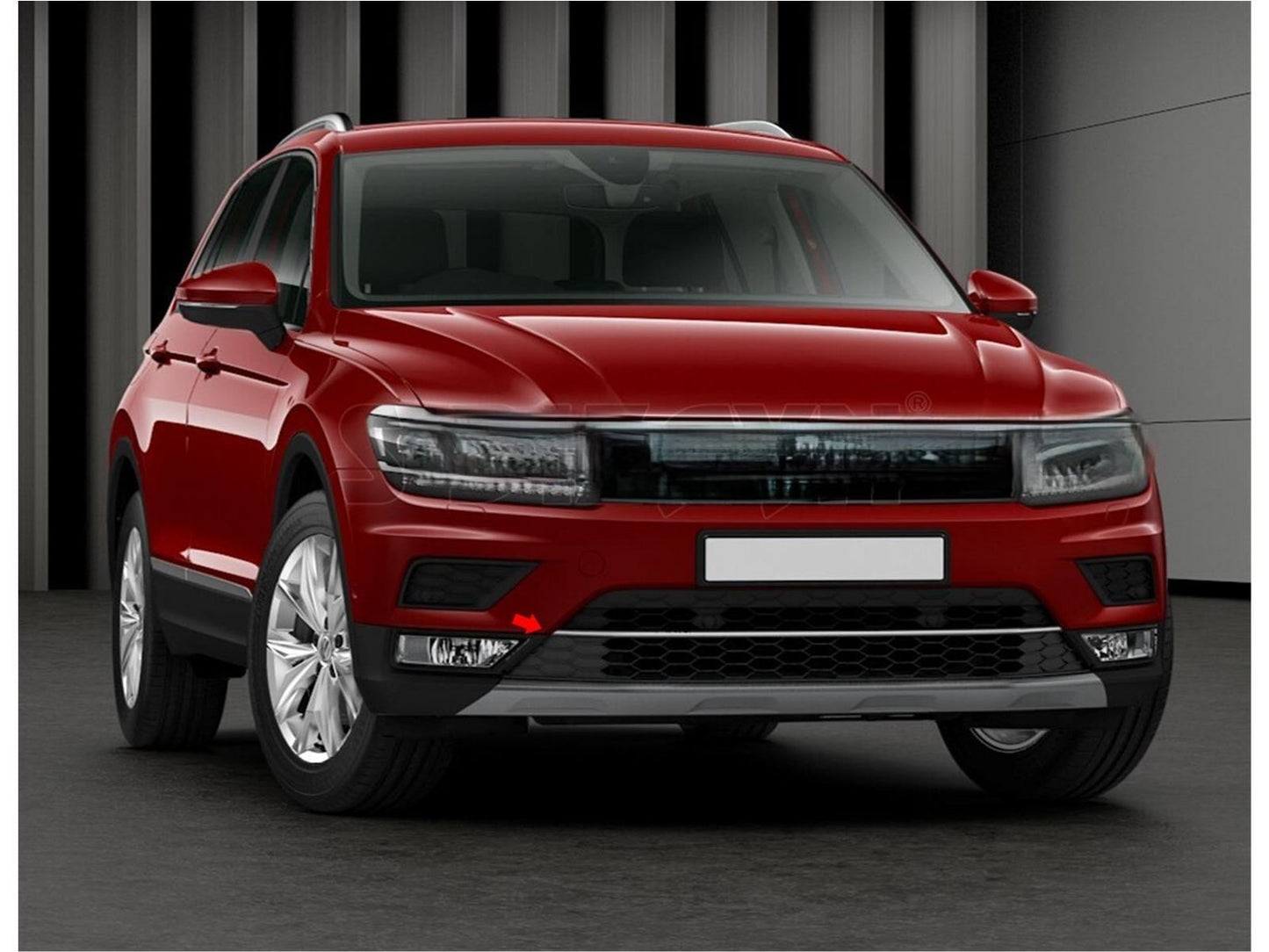 Stoßstangenleiste Kühlergrill Leiste für VW Tiguan 2 2016-2019 Edelstahl