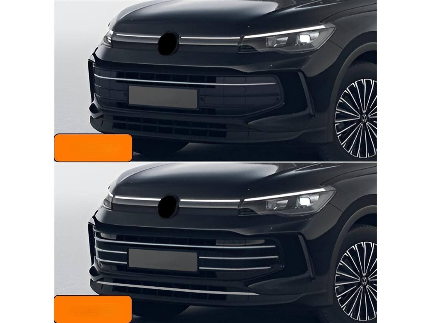 Kühlergrill Leisten für VW Tiguan 3 ab 2024 Stoßstangenleiste Grillleisten 7 tlg