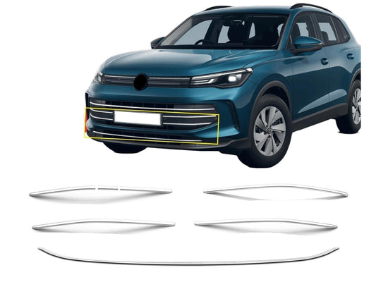 Kühlergrill Leisten für VW Tiguan 3 ab 2024 Stoßstangenleiste Grillleisten 7 tlg