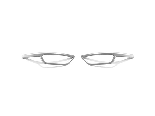 Auspuffblende Abdeckung Diffusor Leiste für VW T-Roc 2017-2024 2tlg Edelstahl
