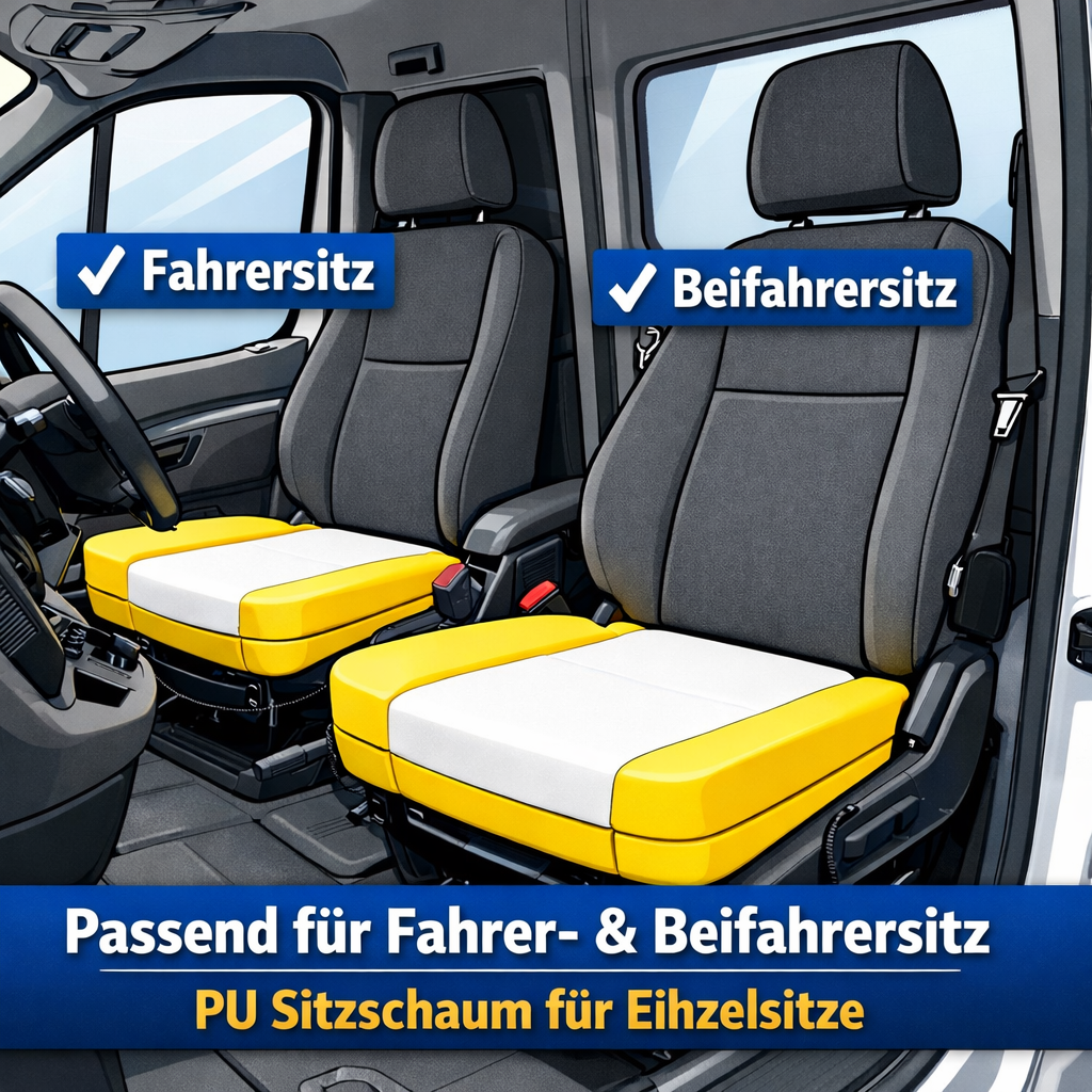 Auto Schaumstoff Sitzpolster für Fiat Doblo 2000-2010 Kastenwagen Schaumpolster