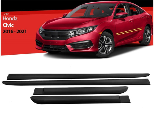 Türleisten Zierleisten Türschutz Autoschutz ABS für Honda Civic bj. 2016 - 2021