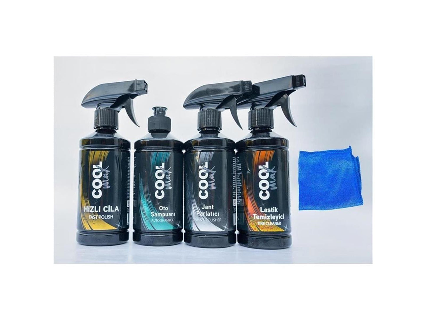 Auto 4 er SET  Reifenreiniger Felgenreiniger Autopolitur  Autoshampoo Außen