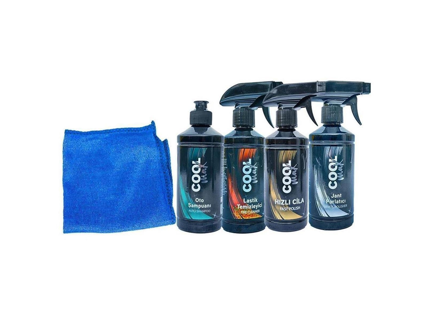 Auto 4 er SET  Reifenreiniger Felgenreiniger Autopolitur  Autoshampoo Außen