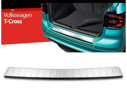 Ladekantenschutz für VW T-Cross 2018-2023 Stoßstangenschutz Edelstahl Chrom