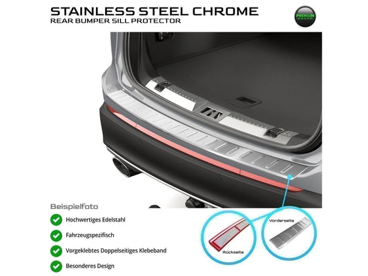 Ladekantenschutz für Ford B-Max 2012-2017 Stoßstangenschutz Edelstahl Silber