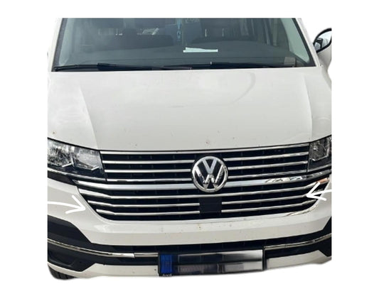 Kühlergrill Leisten für VW T6.1 ab 2019 Stoßstangen Leisten 5 tlg Edelstahl