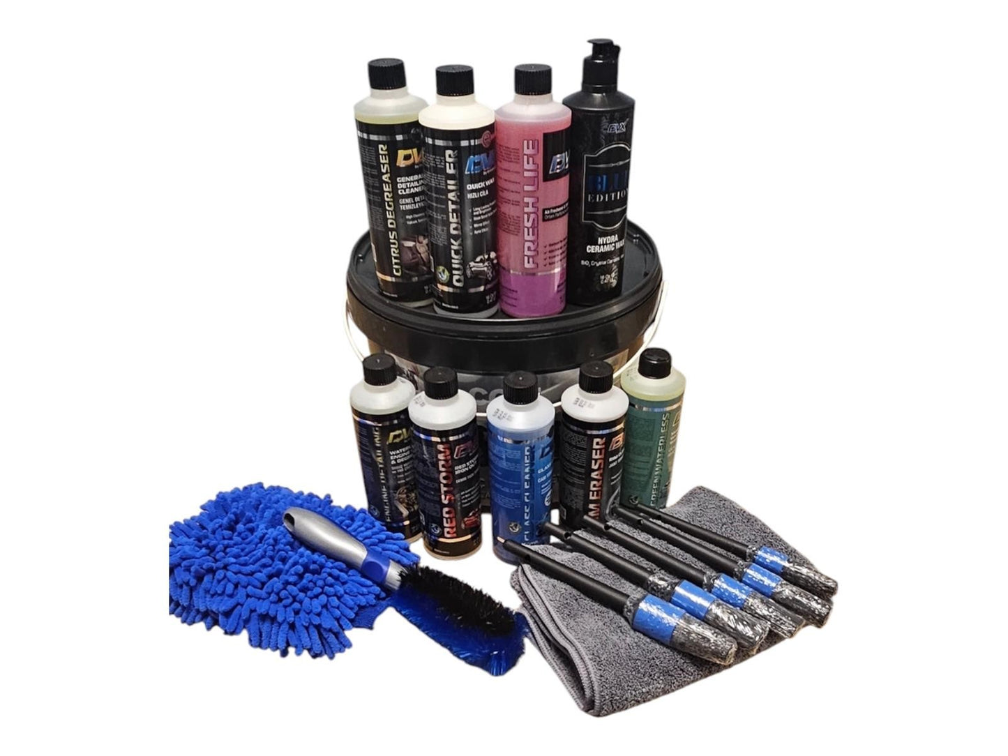 Autowaschset Autoreinigungsset Pro Eimer Felgen Reifen Auto Shampoo Duft 25 tlg