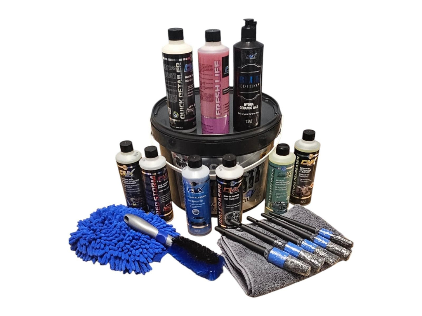 Autowaschset Autoreinigungsset Pro Eimer Felgen Reifen Auto Shampoo Duft 25 tlg